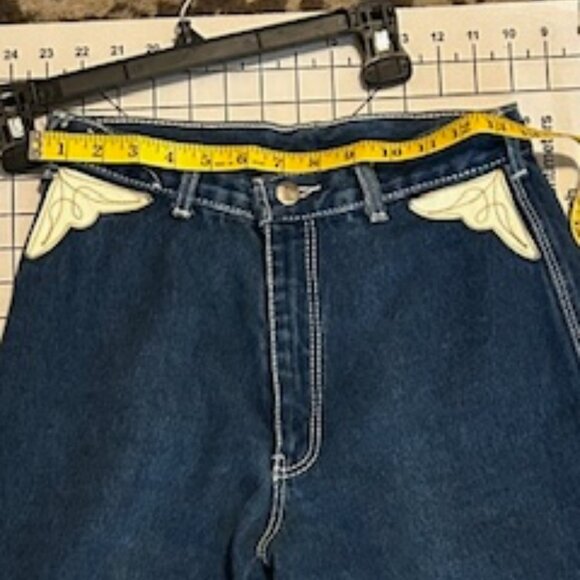 1980s Fancy Ass Jeans with Off-White Leather Pocket Detail - Picture 11 of 16